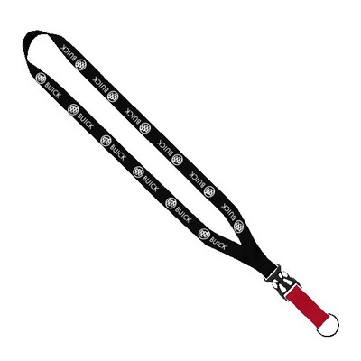 3/4" Multi-Color Polyester Lanyard with Slide Buckle Release & Split-Ring